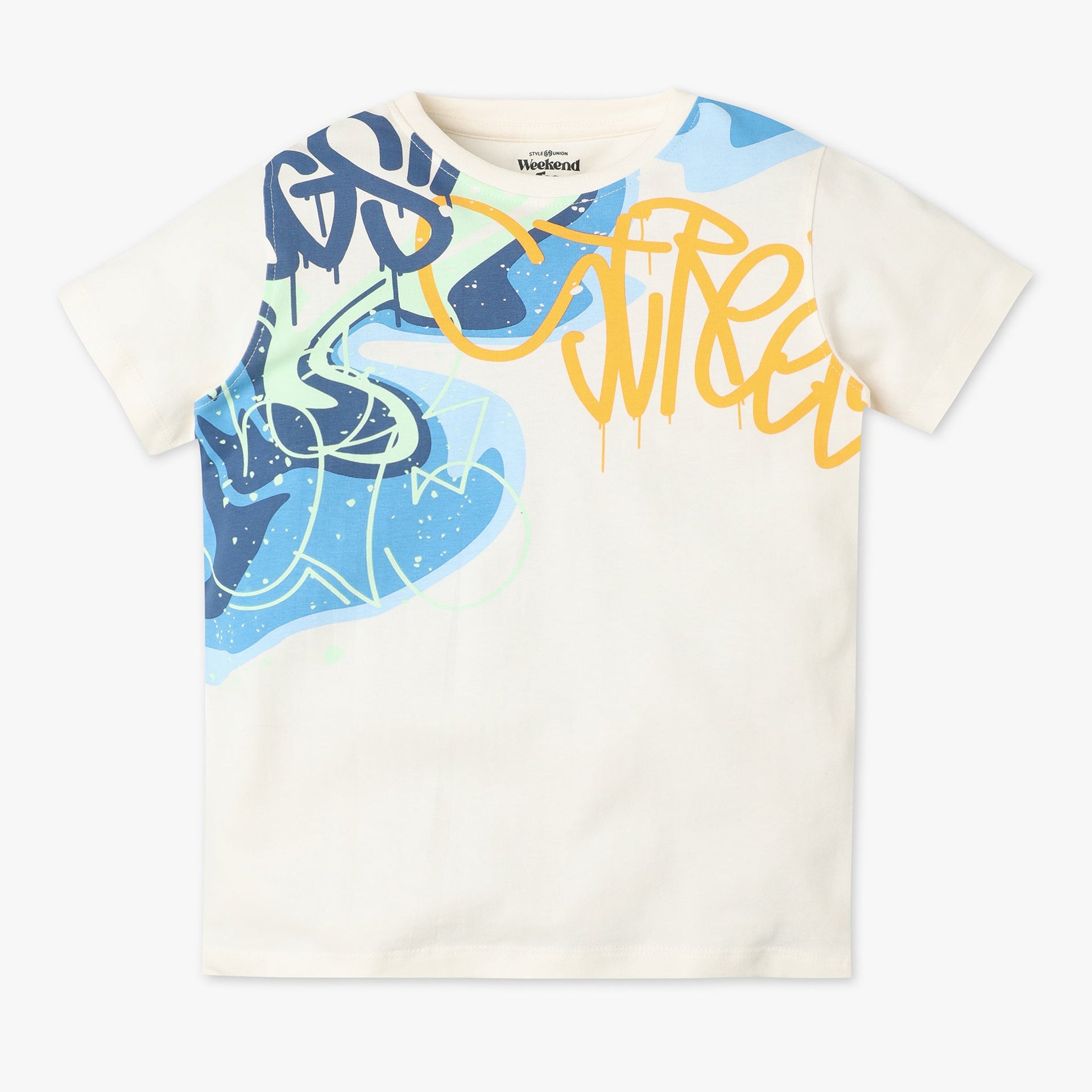 Boys Printed Crew Neck Half Sleeve T-Shirt