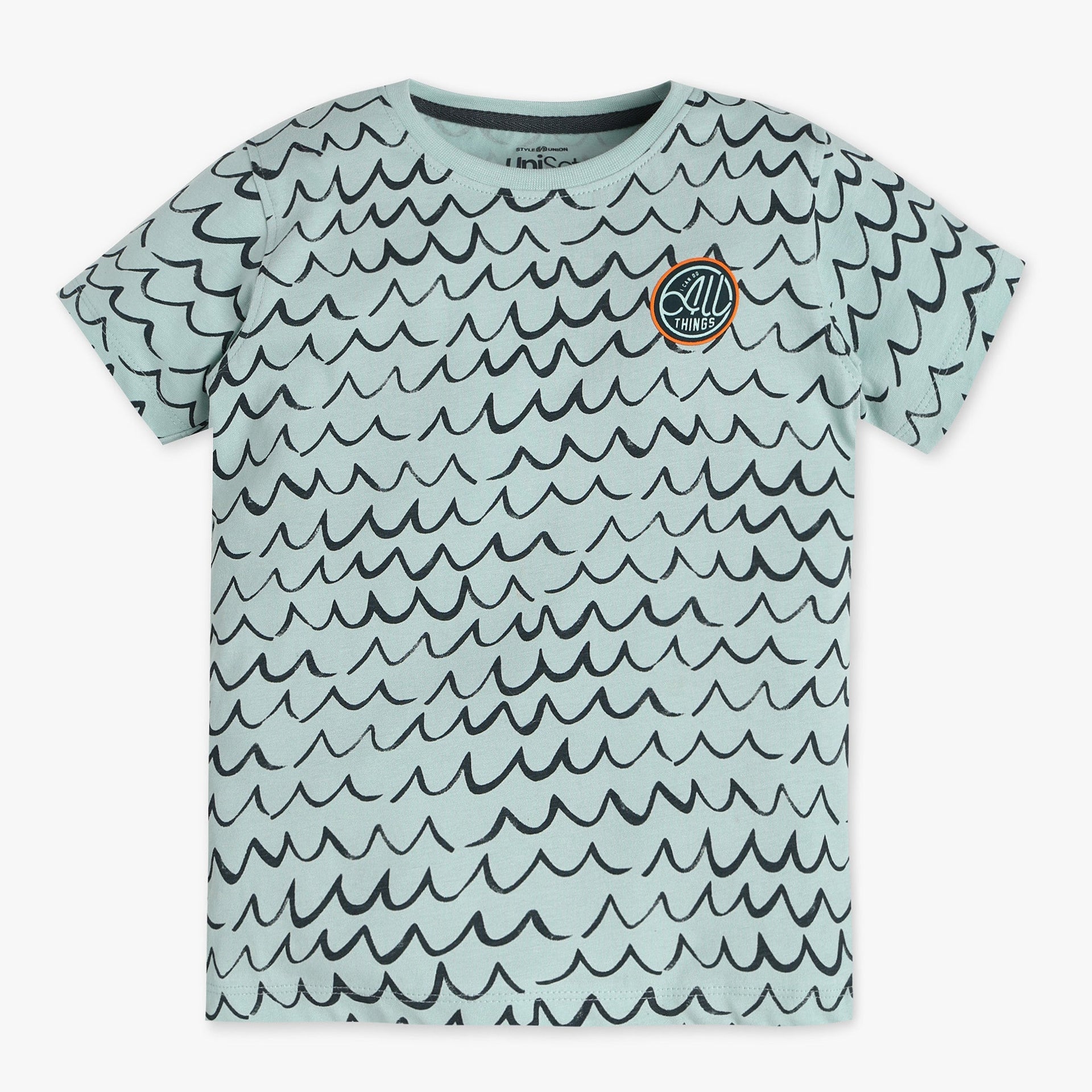 Boys Printed Crew Neck T-Shirt