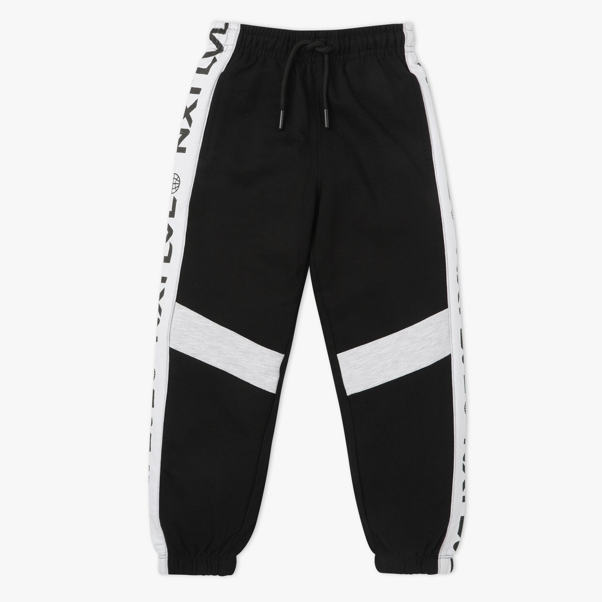 Boys Cut and Sew Full Length Mid Rise with Side Panel Joggers