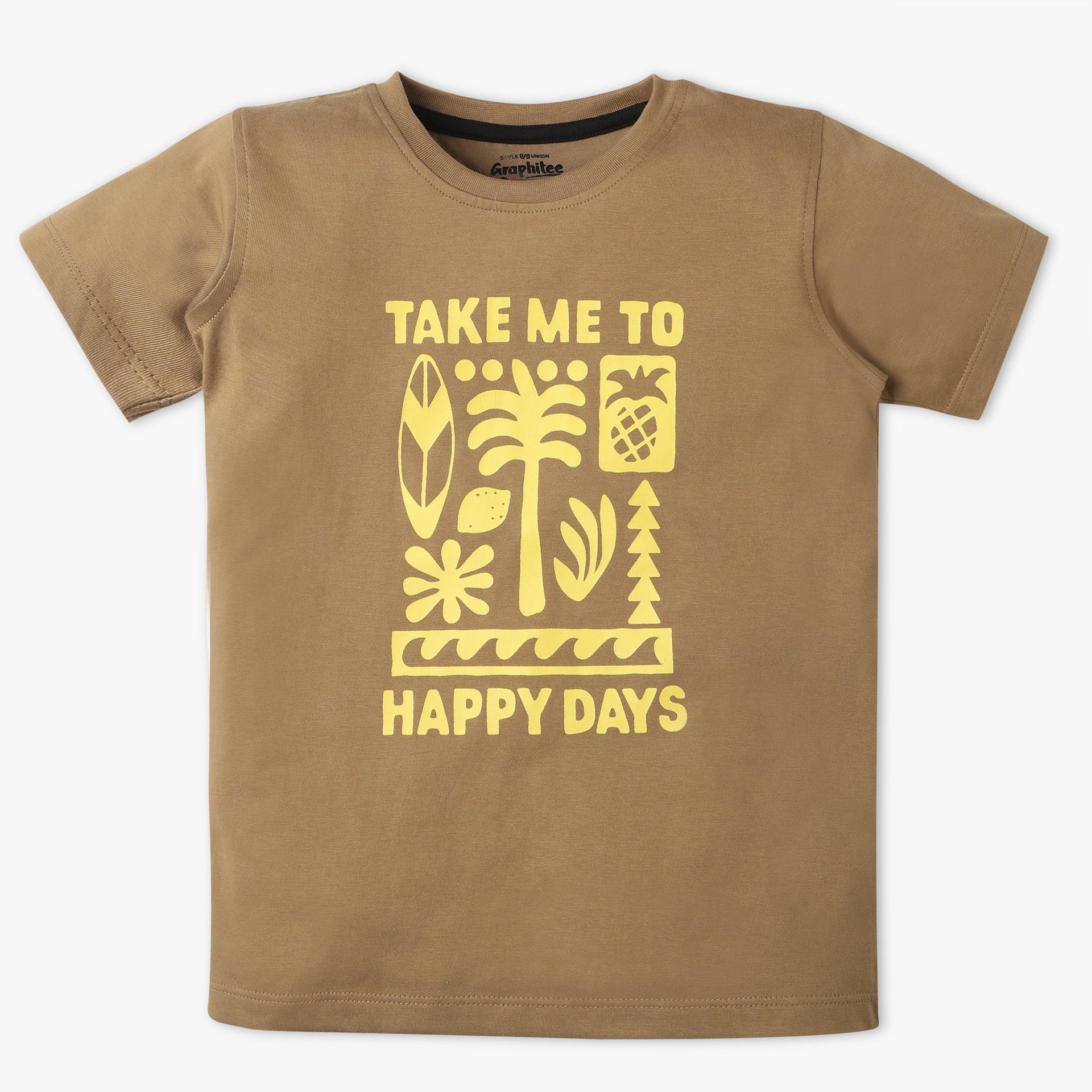 Boys Graphic Crew Neck Half Sleeve T-Shirt