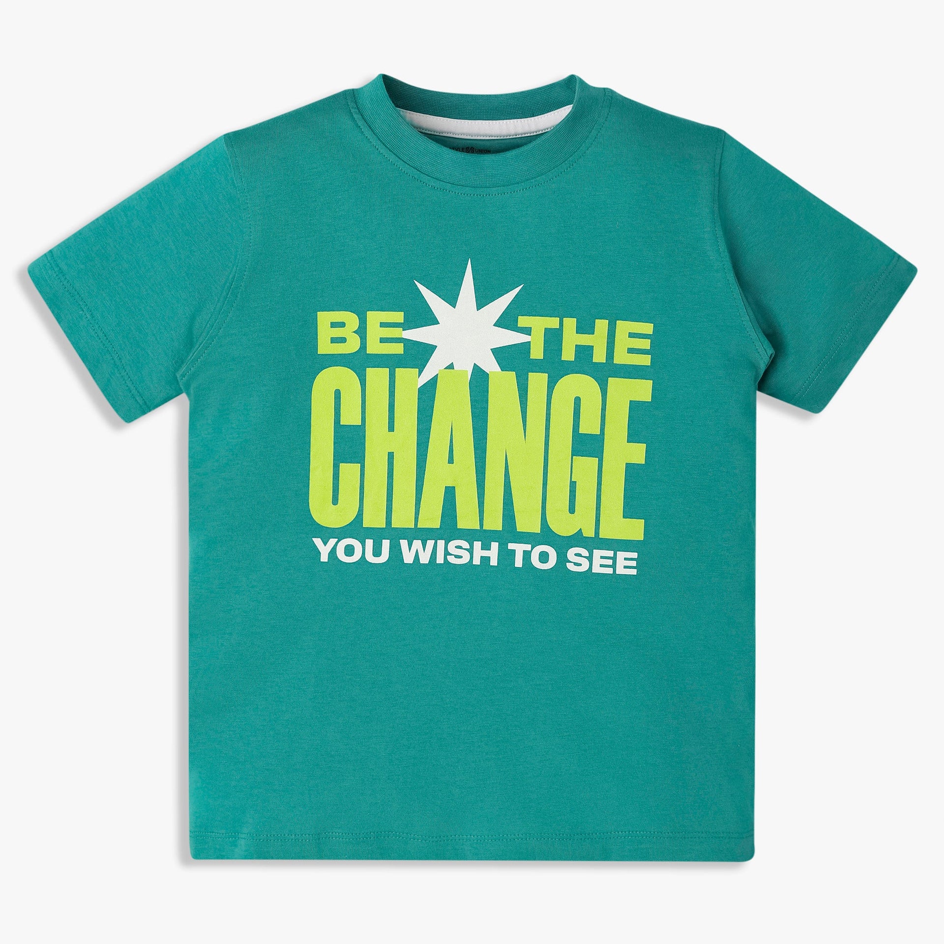 Boys Cotton Crew Neck Graphitee