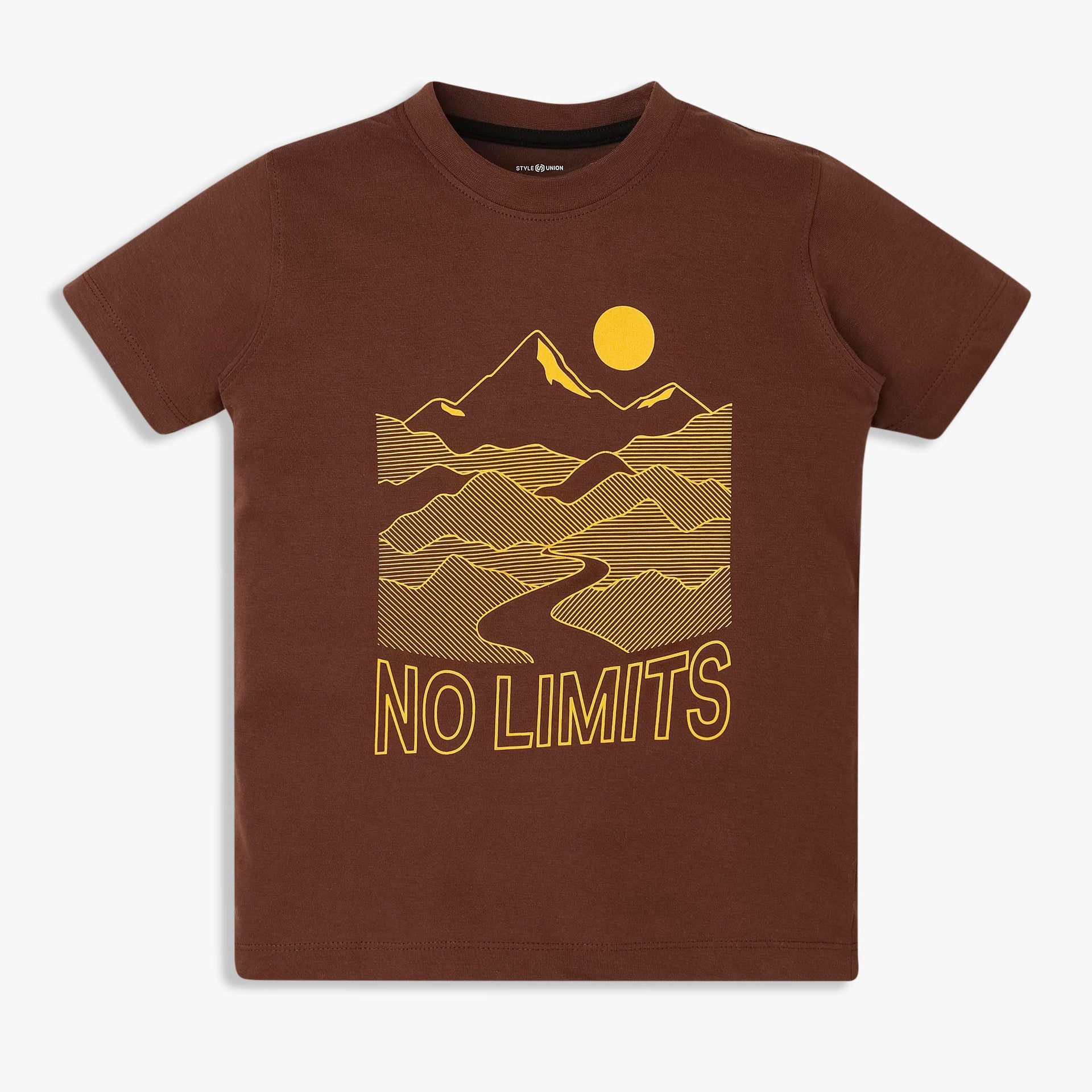 Boys Cotton Crew Neck Graphitee