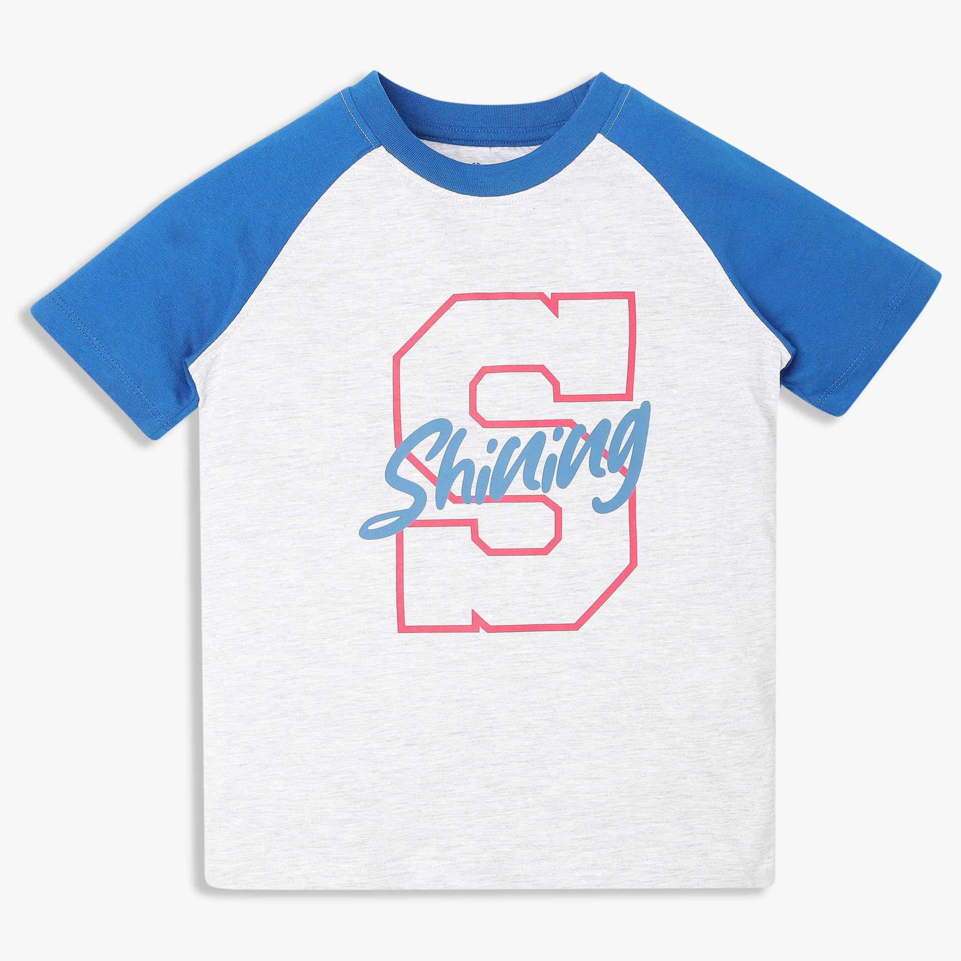 Boys Cotton Crew Neck Graphitee
