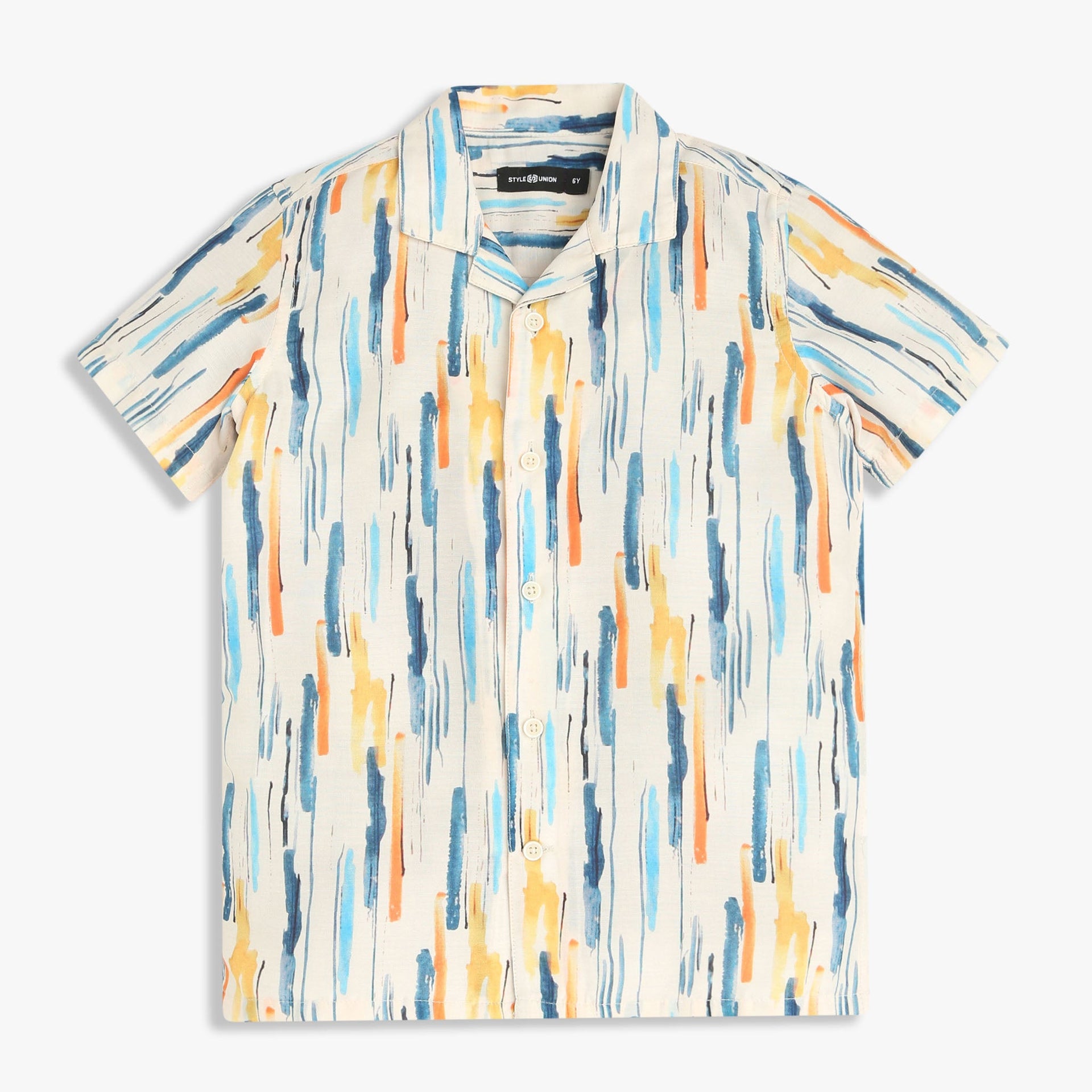 Boys Printed Cuban Half Sleeve Shirt