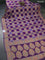 Banarasi georgette saree purple with bandhani prints & mina weaves