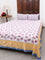 Purple Lotus Hand Block Printed Cotton Bed Sheet