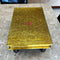 Chowki for Puja, Pure Brass Sheet Handcrafted Chowki, 4 Sided Rectangle Chowki