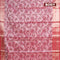 Banarasi kora saree maroon shade with allover ikat weaves and long zari woven border