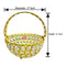 Crystal Basket Gift Item, Gold Coated Flower Basket (Dia 5 Inches)