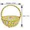 Crystal Basket Gift Item, Gold Coated Flower Basket (Dia 5 Inches)