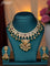 Antique Necklace lakshmi design with kemp & kundan stones and pearl & golden beads hanging