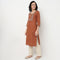 Embroidered Yoke Cotton Dobby Kurta