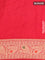 Bandhani saree green and red with allover bandhani prints and banarasi style border