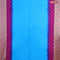 Bandhani saree cs blue and purple with allover bandhani prints and banarasi style border