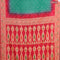 Bandhani saree green shade and red with allover bandhani prints and banarasi style border