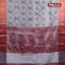 Banarasi semi tussar saree grey and purple with allover ikat weaves and copper zari woven border