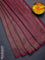 Banarasi semi crepe saree dark magenta pink with allover thread & zari woven brocade weaves and woven border