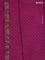 Banarasi semi crepe saree dark magenta pink with allover thread & zari woven brocade weaves and woven border