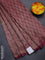 Banarasi semi crepe saree dark magenta pink with allover thread & zari woven brocade weaves and woven border