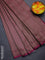 Banarasi semi crepe saree dark magenta pink with allover thread & zari woven brocade weaves and woven border