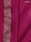 Banarasi semi crepe saree dark magenta pink with allover thread & zari woven brocade weaves and woven border