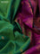 Pure gadwal silk saree green and purple with allover zari woven buttas and temple design zari woven border