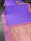 Pure gadwal silk saree lavender and pastel pink with zari woven buttas and embroided butta border