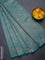 Banarasi semi silk saree teal green with allover thread & zari weaves and woven border