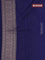 Banarasi semi silk saree navy blue with allover thread & zari weaves and woven border