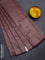 Banarasi semi silk saree wine shade with allover thread & zari weaves and woven border