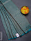 Banarasi semi silk saree teal blue with allover thread & zari weaves and woven border