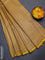 Banarasi semi silk saree mustard yellow with allover thread & zari weaves and woven border