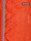 Banarasi semi silk saree orange with allover thread & zari weaves and woven border