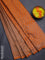 Banarasi semi silk saree orange with allover thread & zari weaves and woven border