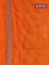 Banarasi semi silk saree orange with allover thread & zari weaves and woven border