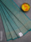 Banarasi semi silk saree teal green with allover thread & zari weaves and woven border