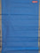 Coimbatore cotton saree blue with allover self emboss and thread woven border
