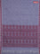 Coimbatore cotton saree greyish blue and maroon with allover self emboss and thread woven border
