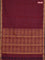 Coimbatore cotton saree dual shade of maroon with allover self emboss and thread woven border