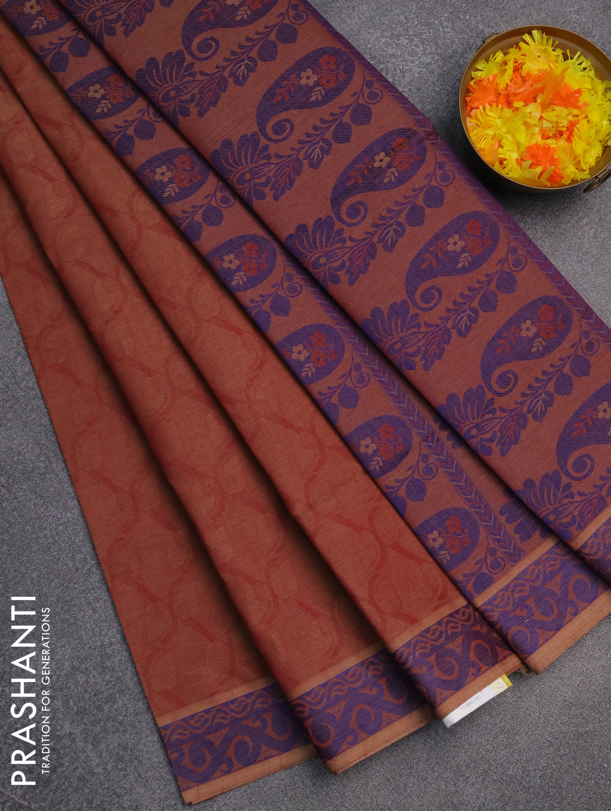Coimbatore cotton saree dual shade of maroon with allover self emboss and thread woven border