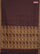Coimbatore cotton saree dual shade of brown with allover self emboss and thread woven border