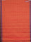 Coimbatore cotton saree dual shade of pinkish orange and blue with allover self emboss and thread woven border