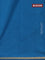 Arani semi silk saree peacock blue with plain body and small zari woven border