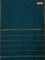 Arani semi silk saree peacock green with plain body and small zari woven border