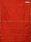 Arani semi silk saree orange with plain body and small zari woven border