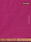 Arani semi silk saree dark magenta pink with plain body and zari woven border