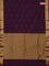 Arani semi silk saree deep purple with zari woven buttas and zari woven border