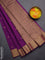 Arani semi silk saree purple with zari woven buttas and zari woven border