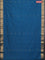 Arani semi silk saree peacock blue with zari woven thilak buttas and zari woven border