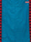 Arani semi silk saree teal blue shade and dual shade of pink with plain body and temple design border